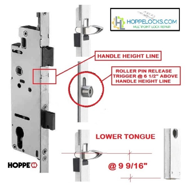 8778271 Hoppe automatic tongue lock that replaces Hoppe and FUHR automatic tongue locking systems.