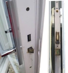 Broken lock on a PGT 750 series French Door