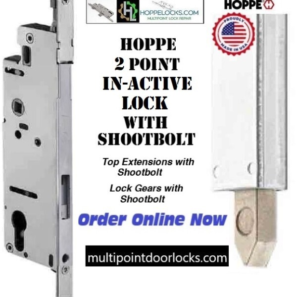 1997447 Hoppe 2 point inactive door lock, 45mm backset