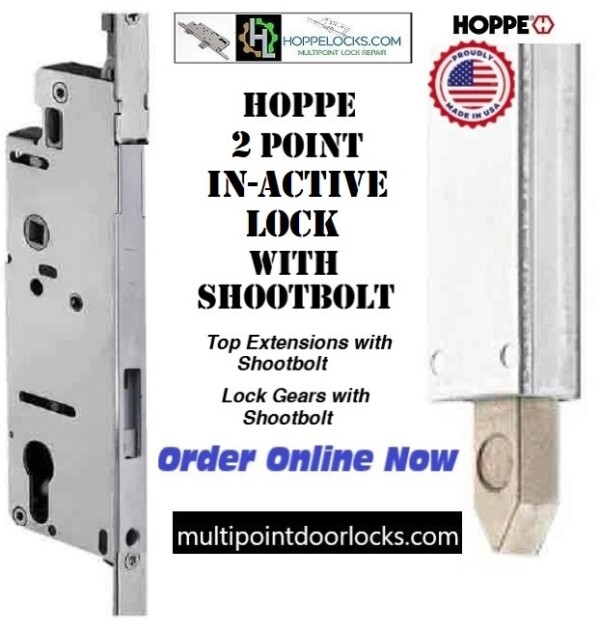 1997447 Hoppe 2 point inactive door lock, 45mm backset