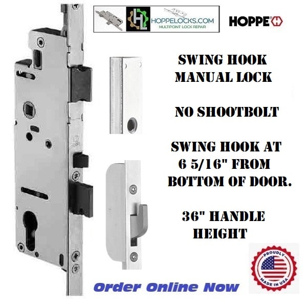 3868876 Hoppe swinghook multipoint door lock