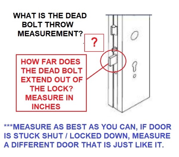 How to measure a Hoppe lock deadbolt throw for lock replacement.