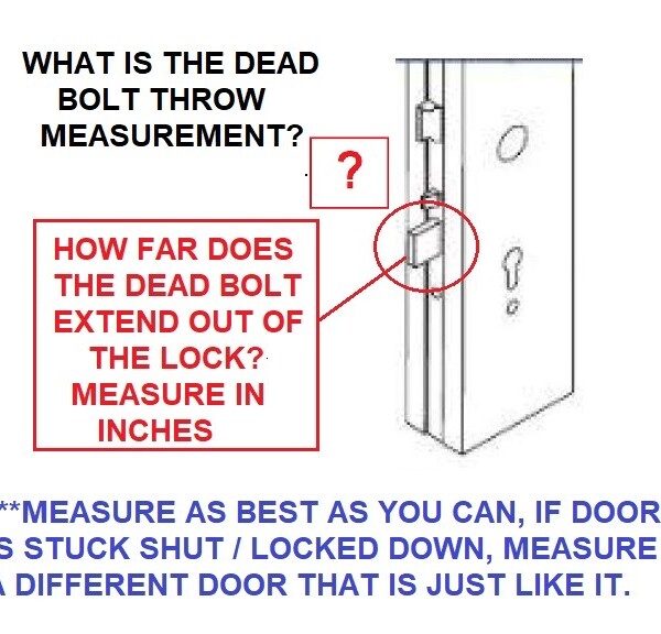 How to measure a Hoppe lock deadbolt throw for lock replacement.